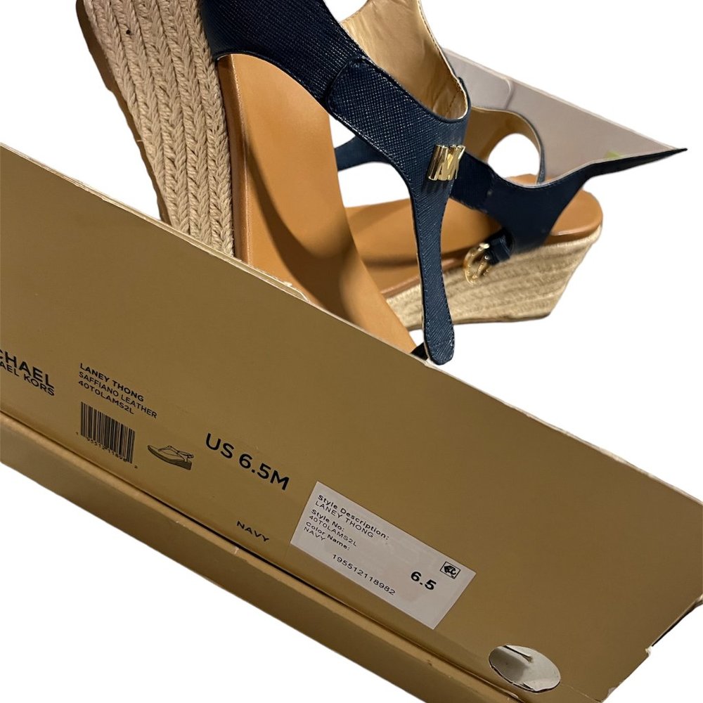 Michael Kors Woman's Leather Espadrille Blue - Picture 3 of 3